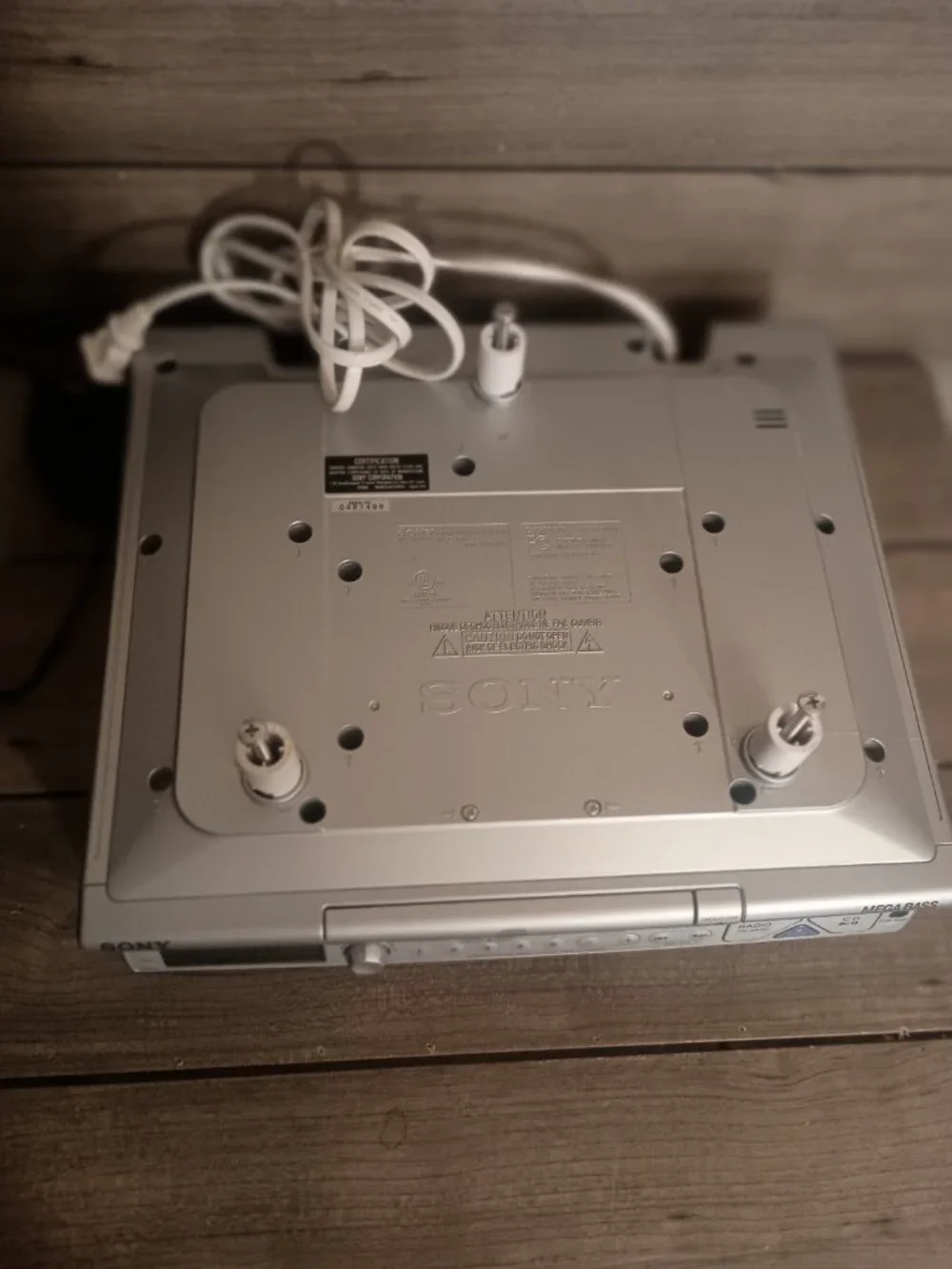 Sony Under Counter CD AM/FM Radio Player Model ICF-CD543RM Tested No Remote